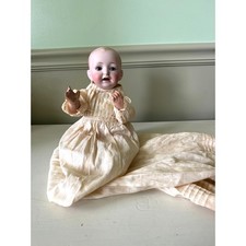 Antique J.D.K. Kestner Bisque Head Doll – 14” German Doll – Sleep Eyes 