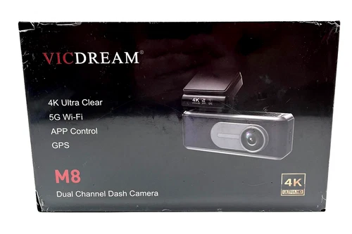 Vicdream M8 4K Dual Channel Dash Camera Ultra HD Front & Rear Camera
