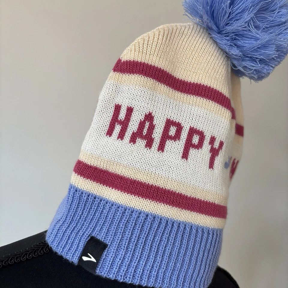 Gorro Brooks Run Happy Pom Pom Ropa para Correr Invierno Sombrero Deportivo Ocio Gimnasio Foto 3 de 4