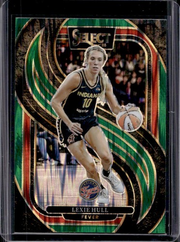 2025 Panini WNBA Select Lexie Hull Premier Level Green Flash Prizm #138 Fever