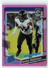 TAVIUS ROBINSON #208 RC 2023 PANINI OPTIC RAVENS PINK ROOKIE