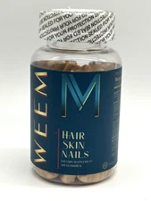 WEEM Hair Skin and Nails Gummies - Gluten Free, 100% Vegan, Gelatin Free