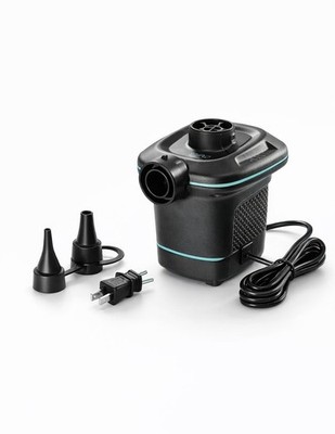 Intex 120V Quick Fill AC Electric Air Pump with 3 Nozzles, Black Brand New