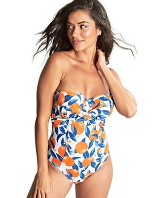 30F Panache Amalfi Tatiana Badeanzug Bandeau Twist Damen Schwimmanzug SW1770