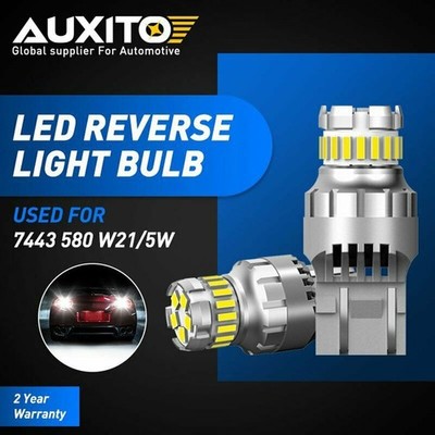 AUXITO 2Pcs T20 6.6W 7443 Lamp Filament LED Drl Sidelight Super White Bulbs US