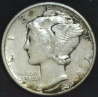 1939-P 10C Mercury Dime XF 90% Silver 22oct0514-2