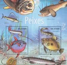 Sao Tome e Principe bloc-feuillet 838 neuf avec gomme originale 2011 Poisson