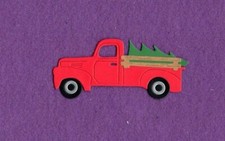 CHRISTMAS TREE IN TRUCK die cuts scrapbook cards