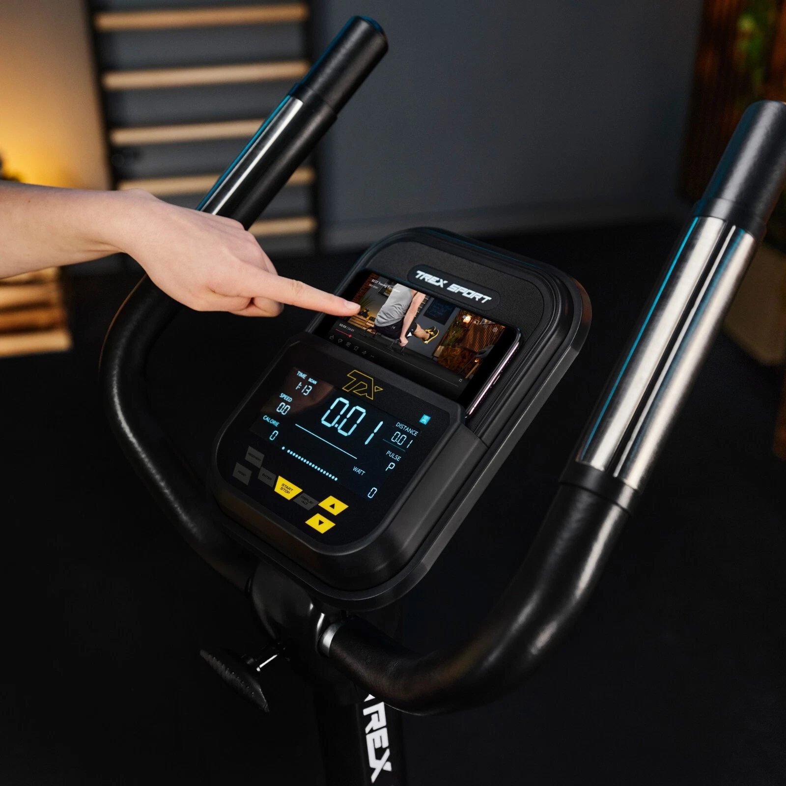 TREX SPORT Heimtrainer Exen Sattel und Konstruktion