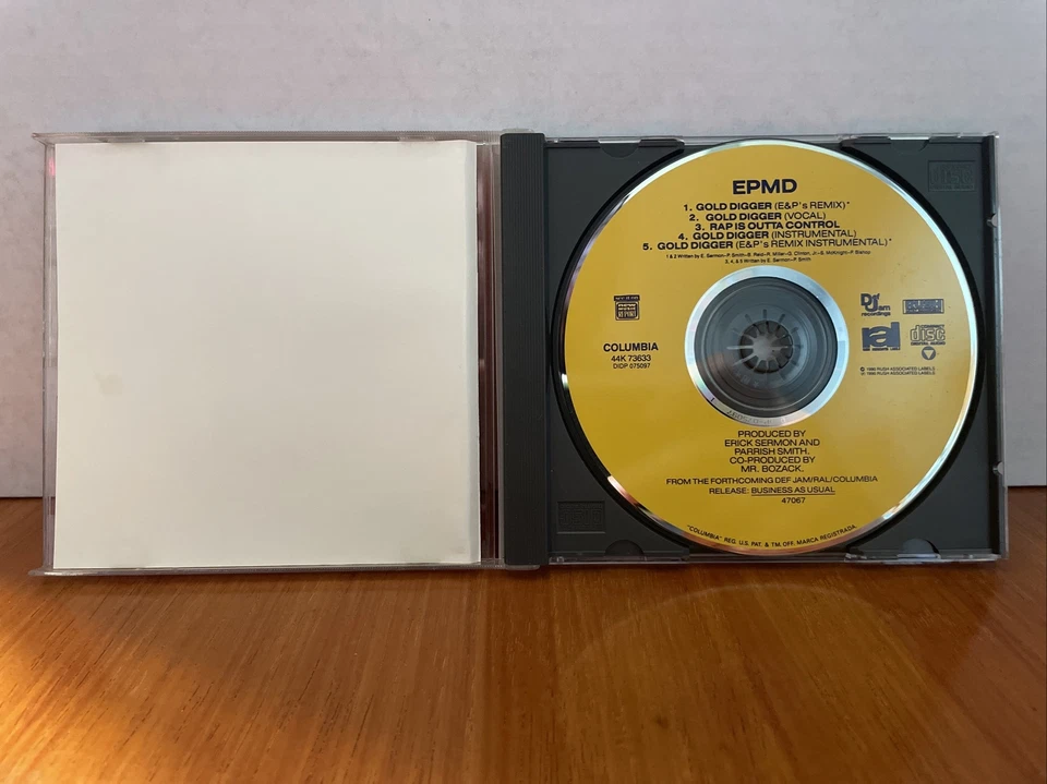 EPMD: GOLD DIGGER 5 TRACK MAXI CD SINGLE! 1990 RUSH/DEF JAM 44K 73633! NEAR MINT Foto 2 de 4