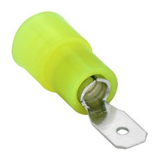 25 Nylon Quick Disconnect Terminal Crimp Connector Male Yellow 12-10 AWG 0.187"