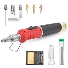 Cordless Auto Ignition Butane Gas Soldering Iron Kit Ignite Welding Torch Tool