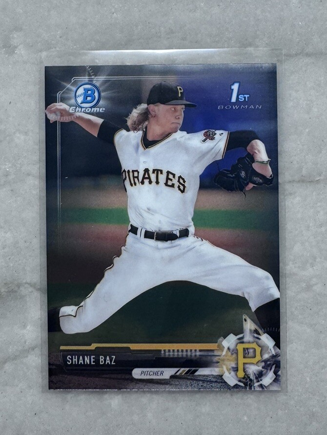 2017 Shane Baz 1st Bowman Draft Chrome #BDC-44 Pirates Rays Rookie