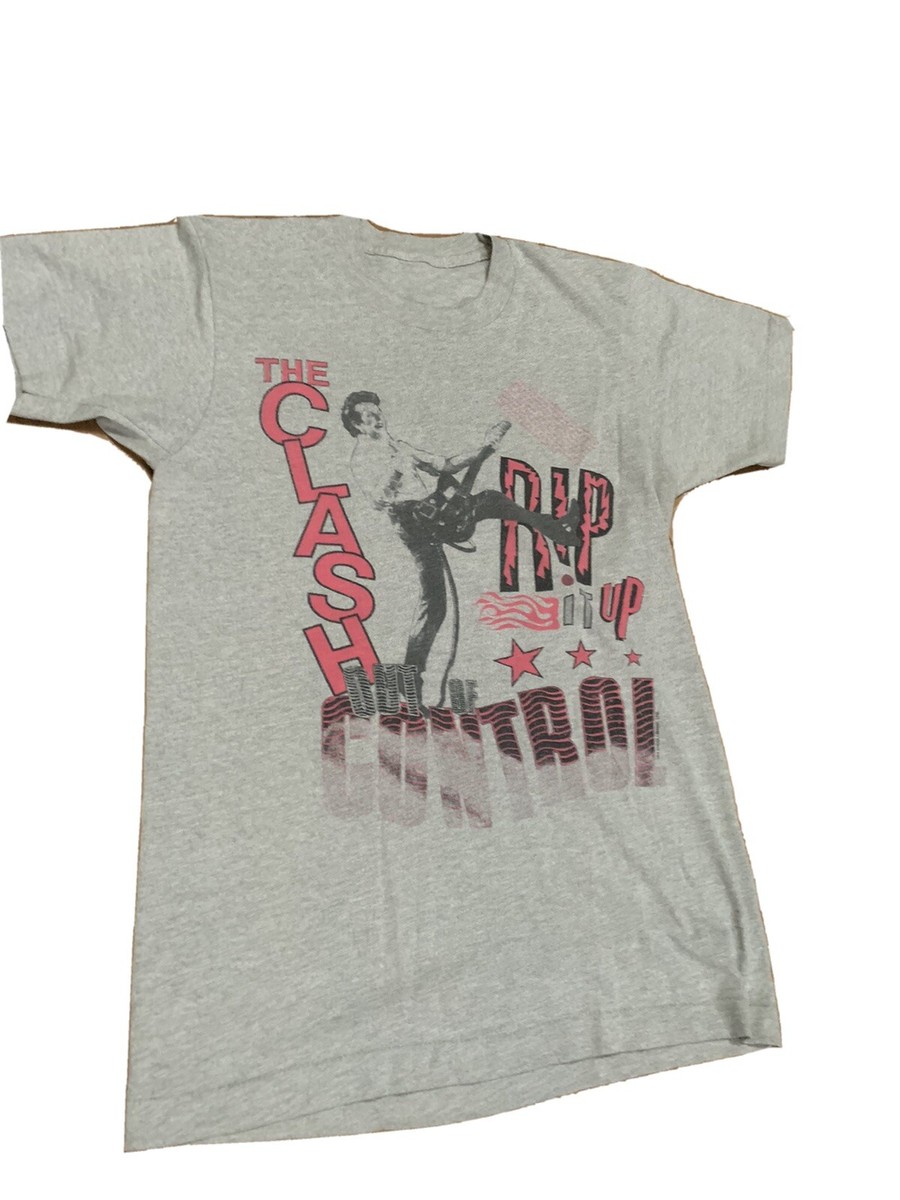 1984 The Clash Out Of Control T-shirt - TokoPyramid The Clash