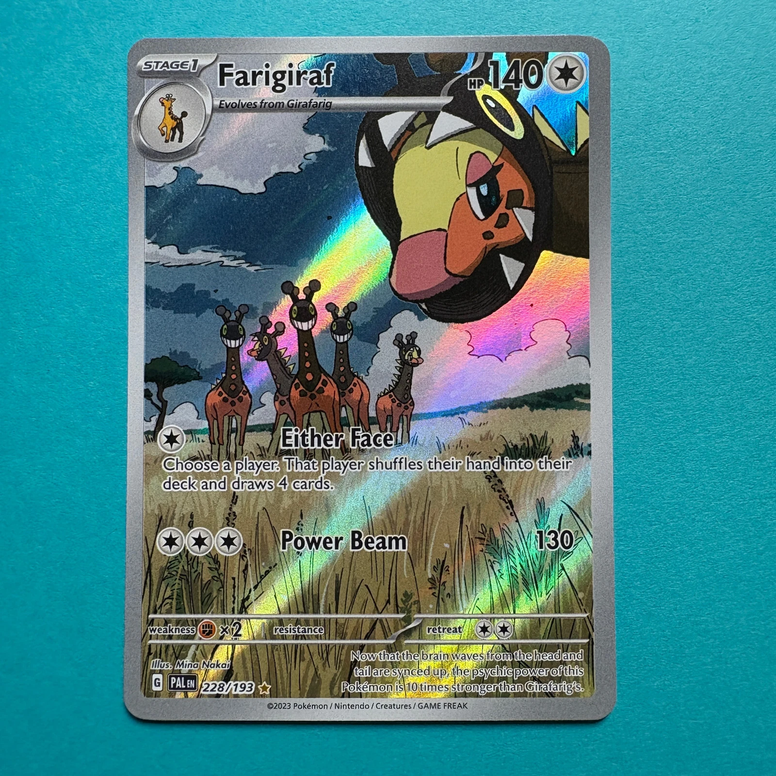 Farigiraf #228/193 Illustration Rare - NEAR MINT - Paldea Evolved - Pokemon 2023
