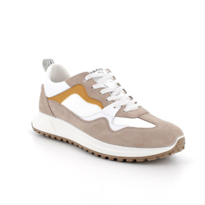 IGI&CO HERREN SCHUHE SNEAKERS 5635711 BEIGE WEISS MEMORY FOAM 40 BIS 45 NEU