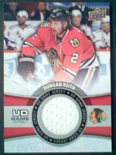 DUNCAN KEITH  AUTHENTIC CHICAGO BLACKHAWKS PIECE OF A GAME-USED JERSEY  SP