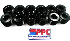 1/2" NPT Pipe Plugs  Aluminum w/ allan head 12 per pkg  Black anodized Aluminum