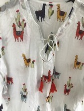 tunika minikleid alpaka lama kaktus print s/m urlaub strand boho blogger