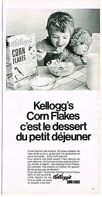 REKLAME WERBUNG 055 1969 KELLOGG'S CORN FLAKES Müsli Frühstück