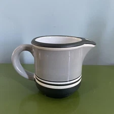 DANSK Stacking Stripe Dove Gray Creamer NEW