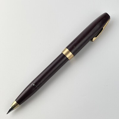 Vintage Kastanienbraun Glanz Sheaffer Weißpunkt Füllfederhalter Silber und Goldfeder 13,5 cm