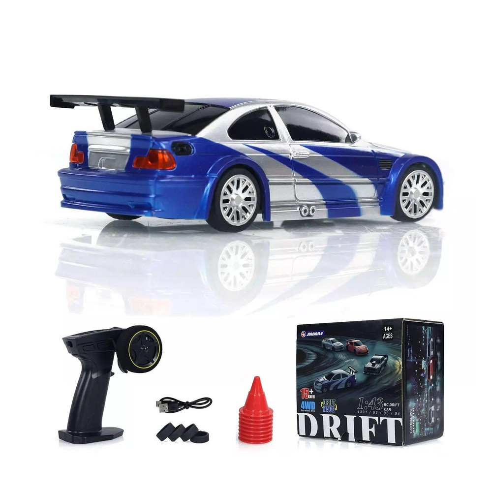 4WD Mini RC 1/43 Scale Drift Car Race Car Remote Control Vechele Toy Kids Gift