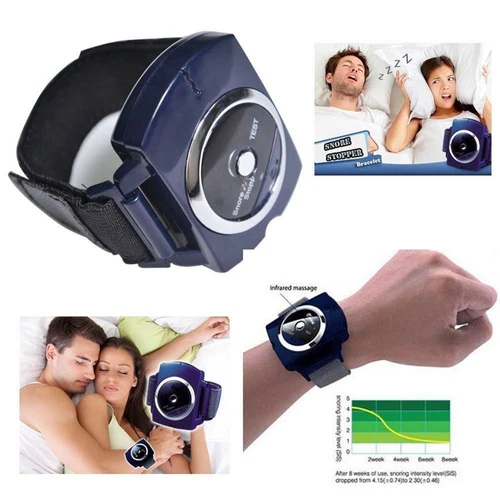 Snore Stopper Cessation Stop Anti Snoring Wristband Watch Sleeping Night Guard