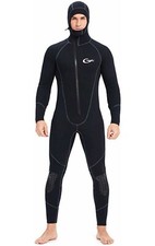 Men's XL USA M Fit Ultra Stretch 7mm Neoprene Wetsuit, Winter Full Front Zip
