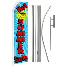 Hot Summer Sale Advertising Swooper Feather Flutter Flag  Pole Kit Sale