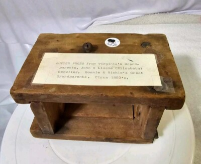 #ad Circa 1800#x27;s Butter Press mold from Virginia#x27;s Grand Wood w Hinged Rectangular $149.99