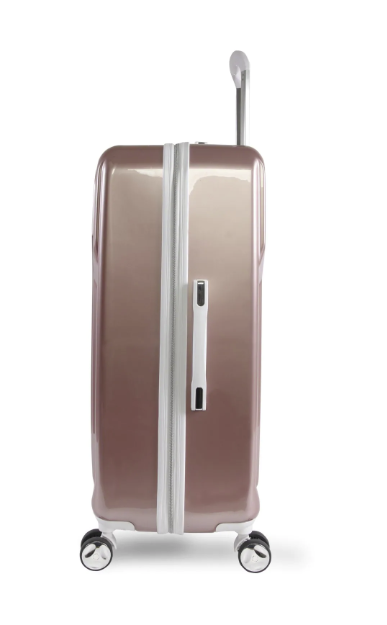 on vacay luggage rose gold