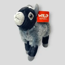 Wild Republic Goat Plush Cuddlekins Small Kid Soft Stuffed Animal Gray 8” 2017