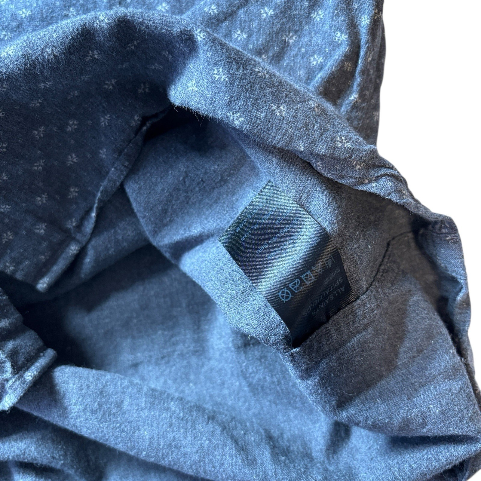 All Saints Gray Patterned Button Down Shirt Japan… - image 5