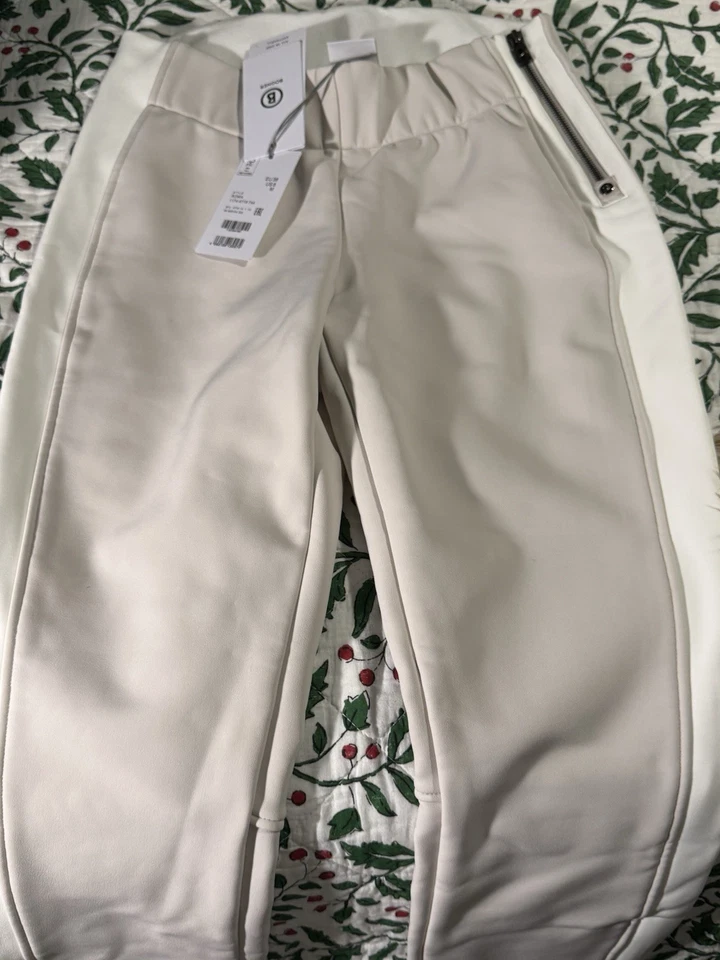 Pantalón de esquí Bogner Roma de caparazón suave para mujer nuevo con etiquetas talla 8 cáscara de huevo con rayas blancas roto Foto 3 de 4