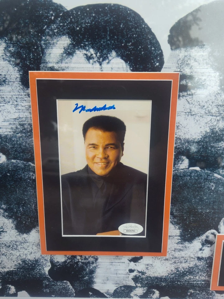 Beautiful Signed Muhammad Ali & Joe Frazier "Thrilla in Manila" Framed JSA COA - Image 2 of 4