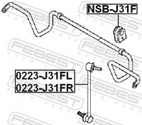 Febest Seilzug, Feststellbremse 0199-BCASV50RH FüR Toyota