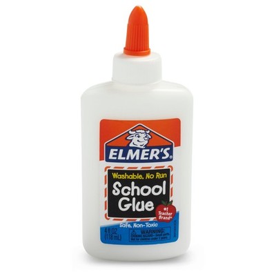 Elmer's Liquid School Glue, Washable, Safe and Nontoxic, 4oz, 1 4 Oz., White
