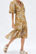 NEW MinkPink MINKPINK Womens Sistan Wrap Midi Dress- Multi