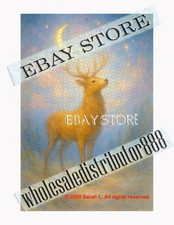1000 piece jigsaw puzzle Moon deer enchanted woodland deer