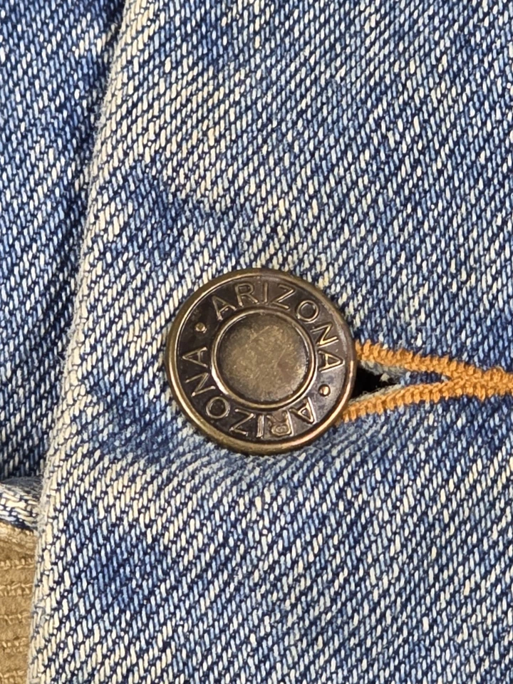 Chaqueta de Colección Rara AriZona Drink Denim Cuello Forro Burberry Diseñador Para Hombres 2XL Foto 4 de 4