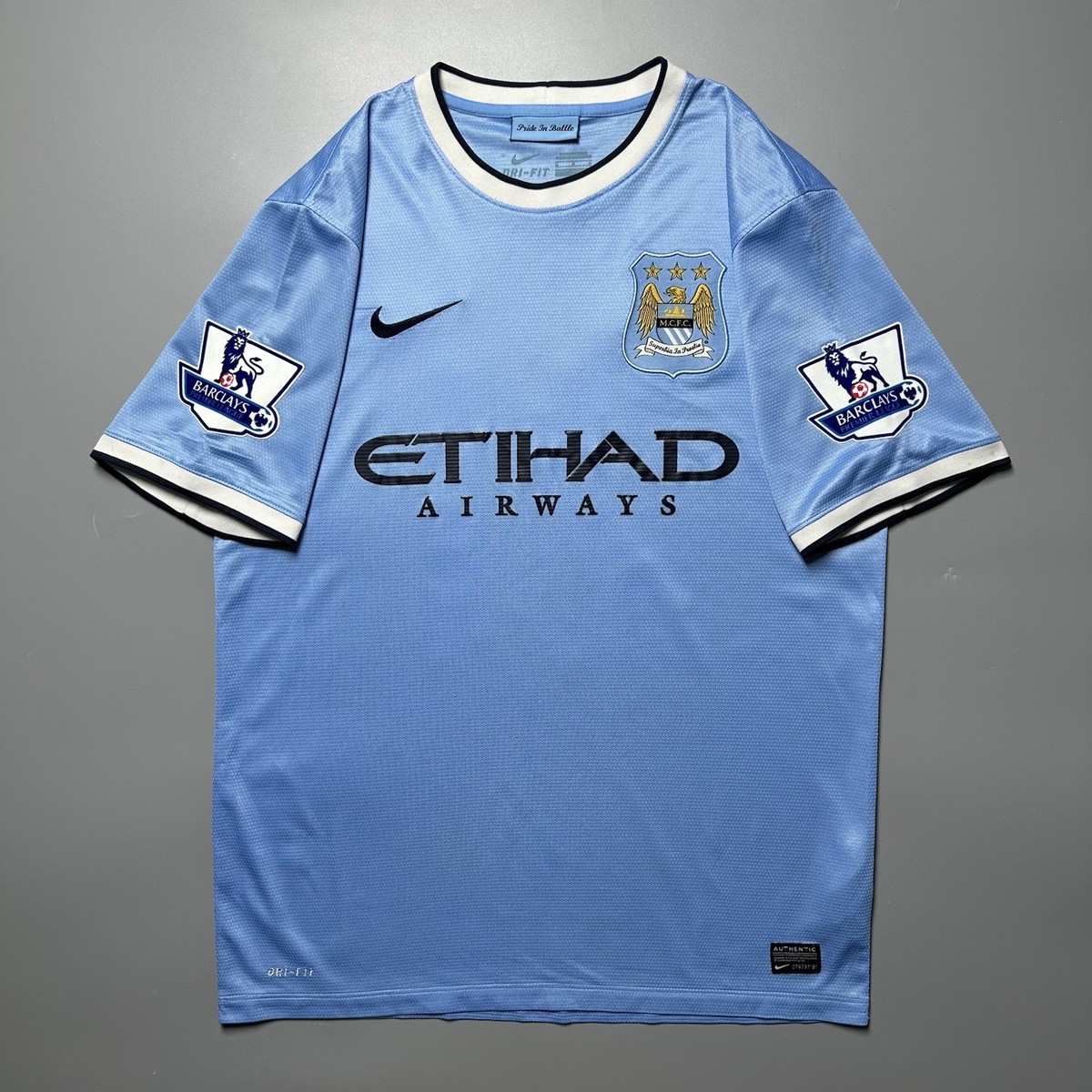 MAN CITY NIKE 2013/2014 FOOTBALL HOME JERSEY #21 DAVID SILVA SIZE