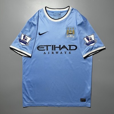 MAN CITY NIKE 2013/2014 FOOTBALL HOME JERSEY #21 DAVID SILVA SIZE