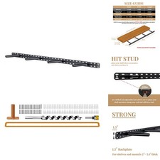 Craftersmark 1 Pack 43"X4"X1.5" Long Floating Shelf Brackets Heavy Duty with