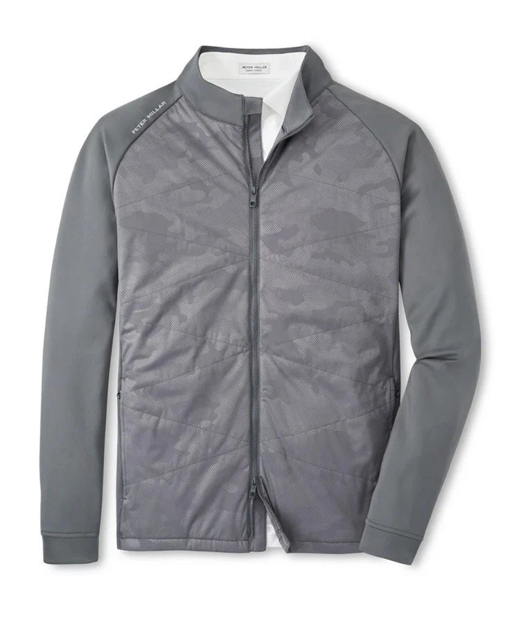 NWT Peter Millar Iron Camo Merge Hybrid M Jacket MSRP $245