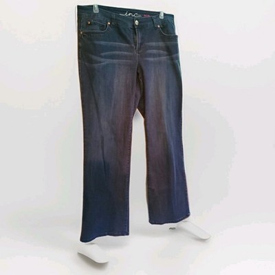 INC 5 Pocket Curvy Fit Boot Cut Western Style Distressed Jeans 16L