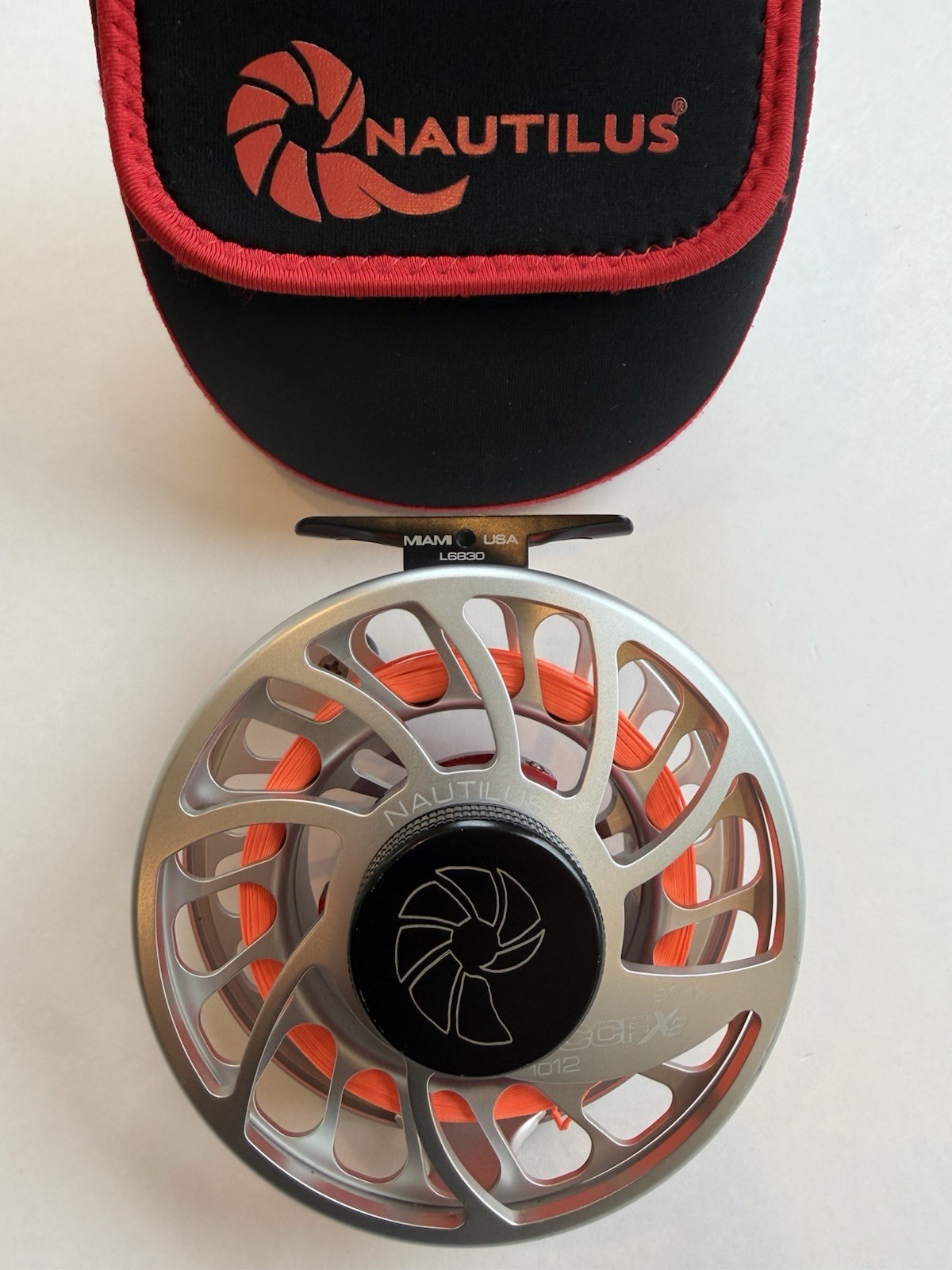 Nautilus CCFX2 1012 Fly Fishing Reel Aluminum Silver Red Bla