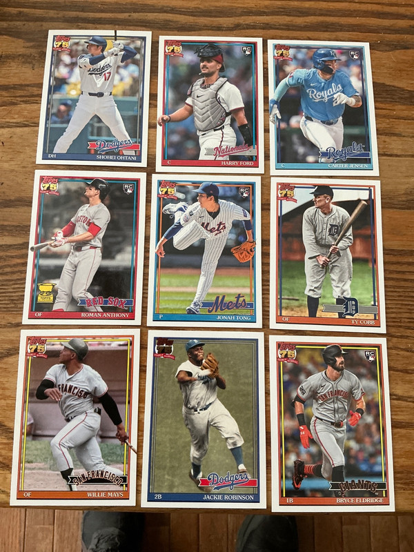 2026 Topps Series 2    1991 75th Anniversary Lot Of 25