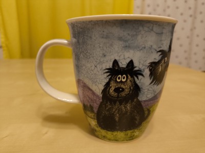 Dunoon Tassen Scottie Dog Teetasse Kaffeebecher Hund schwarz blau grün 
