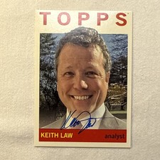⚾ Keith Law – 2023 Topps Archives Fan Favorites Auto